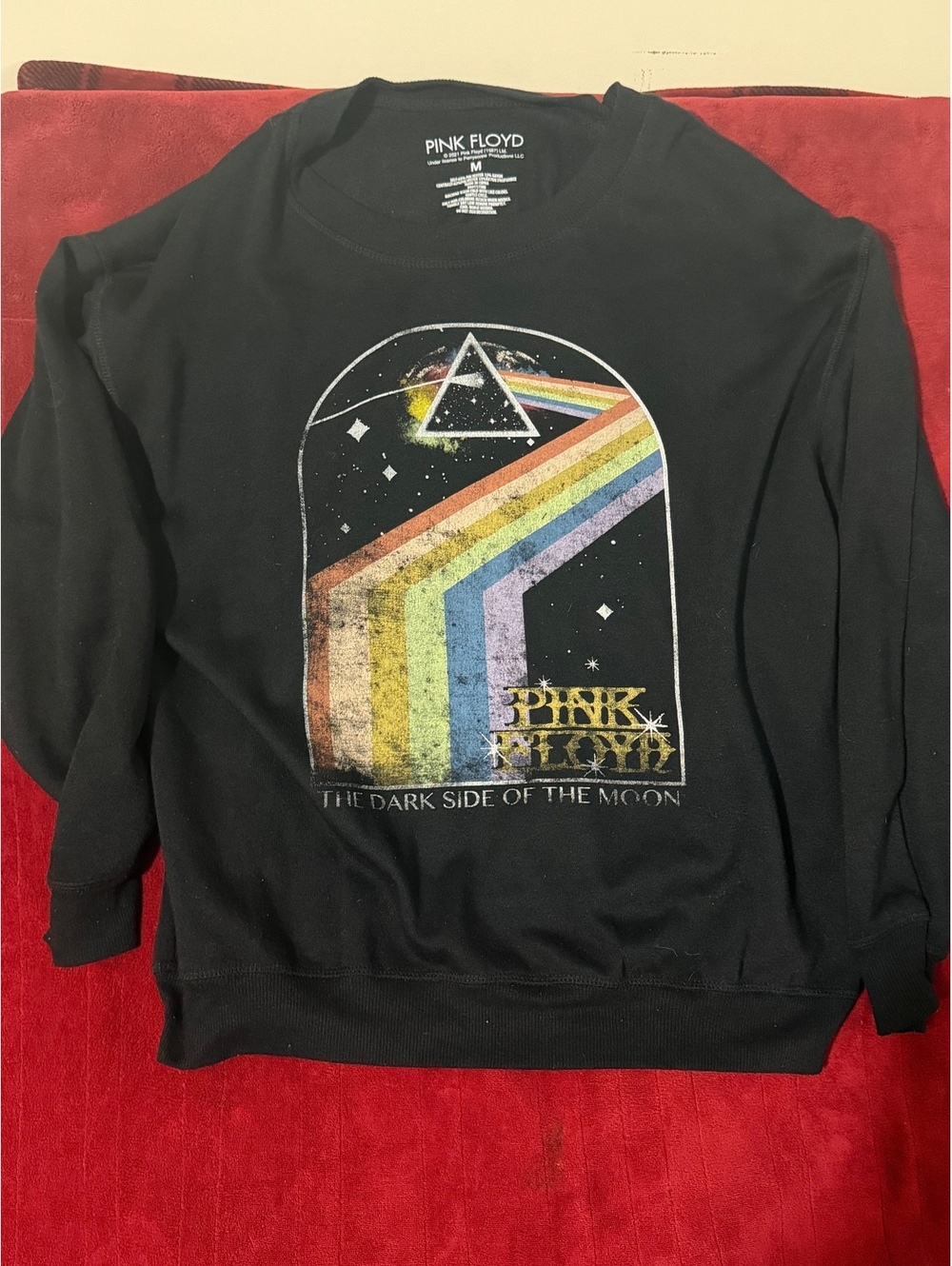 Pink Floyd The Dark Side of the Moon Black Crewneck Sweatshirt Medium